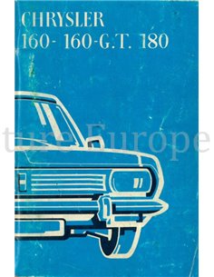 1971 CHRYSLER 160 | 160GT | 180 OWNERS MANUAL FRENCH