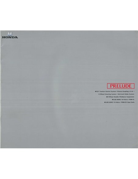 1990 HONDA PRELUDE BROCHURE JAPANS