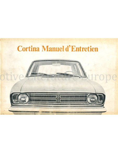1970 FORD CORTINA BETRIEBSANLEITUNG FRANZÖSISCH