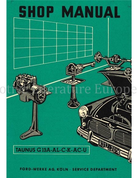 1954 FORD TAUNUS WERKSTATTHANDBUCH ENGLISCH