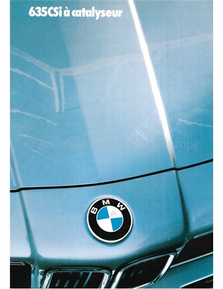 1986 BMW 6 SERIES BROCHURE FRENCH