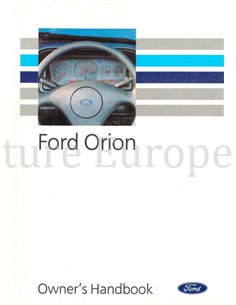 1992 FORD ORION OWNERS MANUAL ENGLISH