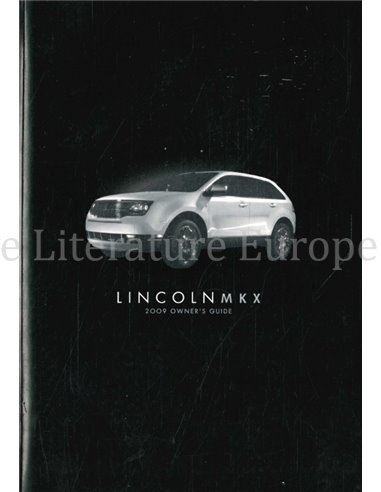 2009 LINCOLN MKX OWNERS MANUAL ENGLISH