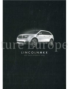 2009 LINCOLN MKX INSTRUCTIEBOEKJE ENGELS 2