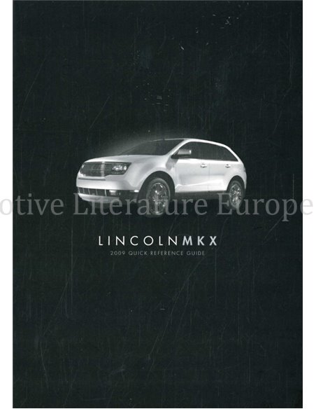 2009 LINCOLN MKX OWNERS MANUAL ENGLISH