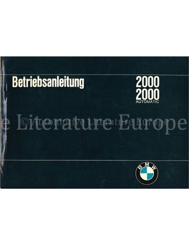 1968 BMW 2000 AUTOMATIC INSTRUCTIEBOEKJE DUITS
