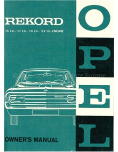 1967 OPEL REKORD INSTRUCTIEBOEKJE ENGELS