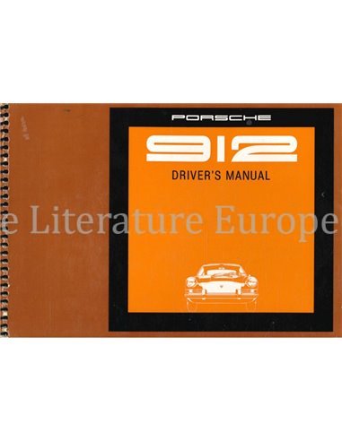 1969 PORSCHE 912 INSTRUCTIEBOEKJE ENGELS