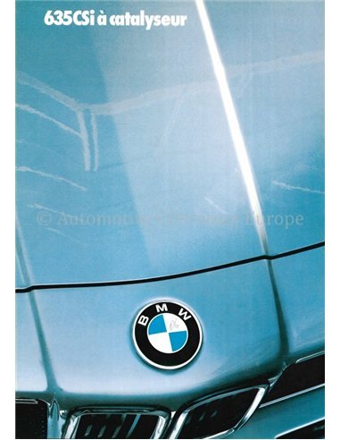 1986 BMW 6 SERIES BROCHURE FRENCH