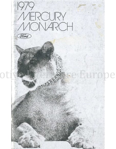 1979 MERCURY MONARCH OWNERS MANUAL ENGLISH (US)