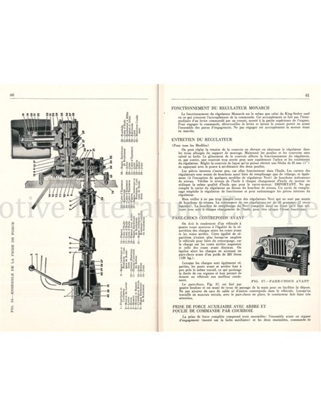 1948 WILLYS-OVERLAND JEEP INSTRUCTIEBOEKJE FRANS