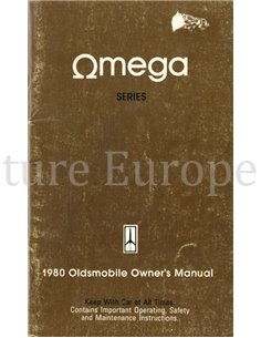 1980 OLDSMOBILE OMEGA OWNERS MANUAL ENGLISH