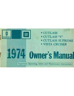 1974 OLDSMOBILE CUTLASS | VISTA CRUISER BETRIEBSANLEITUNG ENGLISCH (USA)