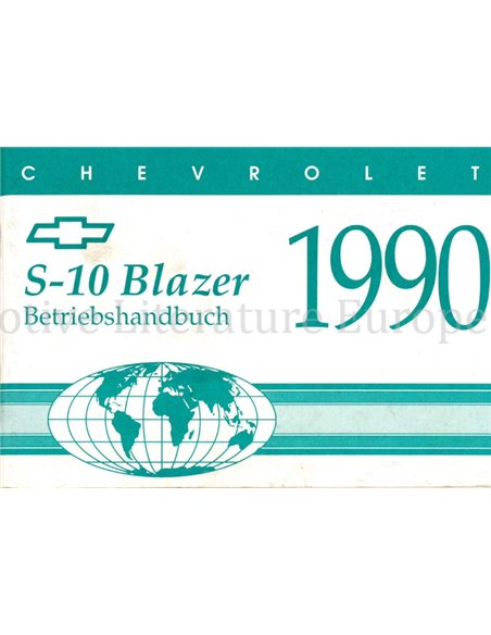 1990 CHEVROLET S-10 BLAZER INSTRUCTIEBOEKJE DUITS