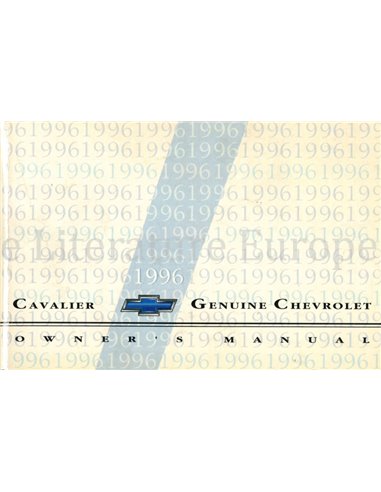 1996 CHEVROLET CAVALIER OWNERS MANUAL ENGLISH