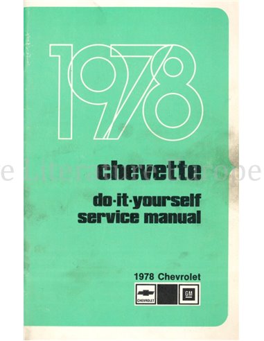 1978 CHEVROLET CHEVETTE BETRIEBSANLEITUNG ENGLISCH
