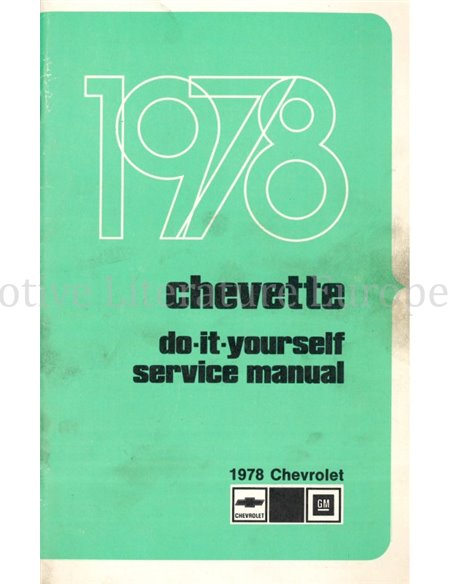 1978 CHEVROLET CHEVETTE OWNERS MANUAL ENGLISH