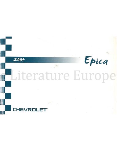2004 CHEVROLET EPICA OWNERS MANUAL ENGLISH