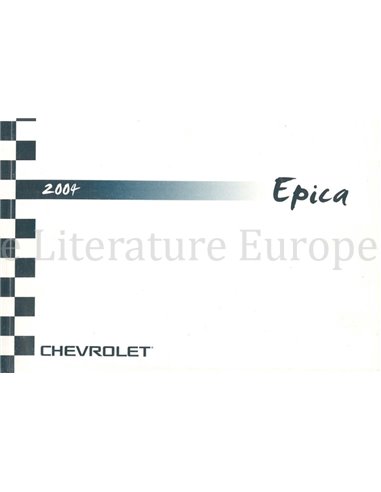 2004 CHEVROLET EPICA INSTRUCTIEBOEKJE FRANS