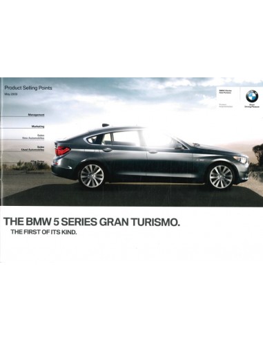 2009 BMW 5 SERIES GRAN TURISMO PRODUCT SELLING POINTS BROCHURE ENGLISH