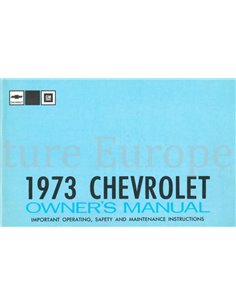 1973 CHEVROLET MONTE CARLO INSTRUCTIEBOEKJE ENGELS