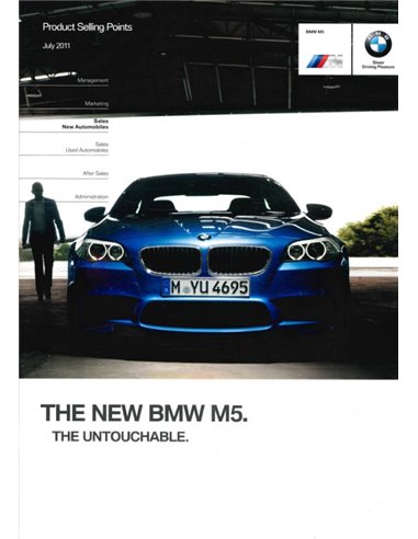 2011 BMW M5 PRODUKT ARGUMENTE PROSPEKT ENGLISCH
