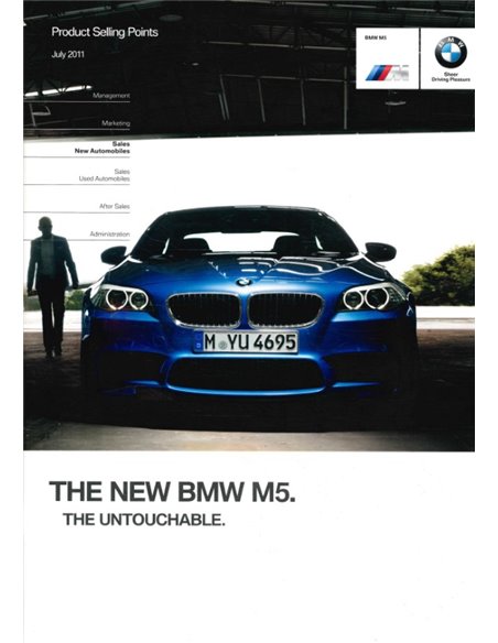 2011 BMW M5 PRODUKT ARGUMENTE PROSPEKT ENGLISCH