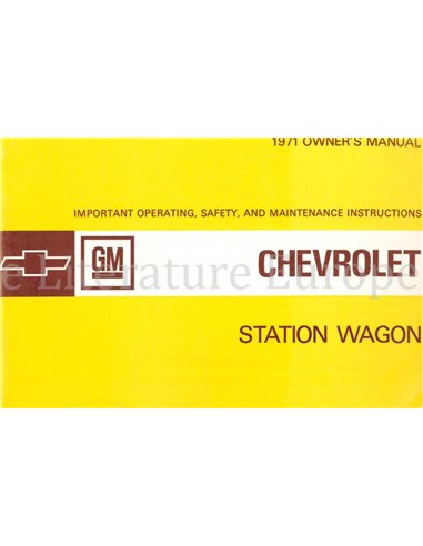 1971 CHEVROLET STATION WAGON INSTRUCTIEBOEKJE ENGELS