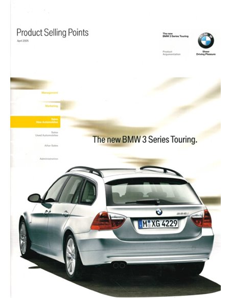 2005 BMW 3 SERIES TOURING PRODUCT SELLING POINTS BROCHURE ENGLISH