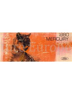 1980 MERCURY CAPRI OWNERS MANUAL ENGLISH (US)