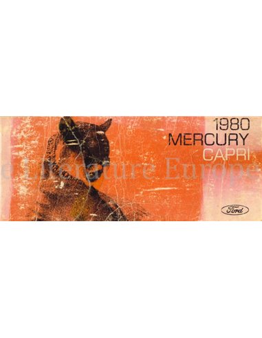 1980 MERCURY CAPRI INSTRUCTIEBOEKJE ENGELS (USA)