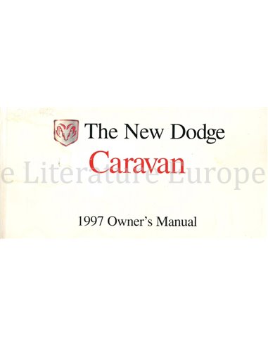1997 DODGE CARAVAN BETRIEBSANLEITUNG ENGLISCH (USA)