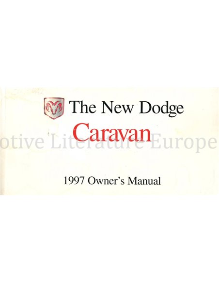 1997 DODGE CARAVAN INSTRUCTIEBOEKJE ENGELS (USA)