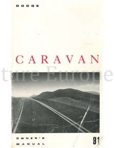 1991 DODGE CARAVAN INSTRUCTIEBOEKJE ENGELS (USA)