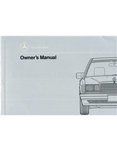 1990 MERCEDES BENZ 190 E INSTRUCTIEBOEKJE ENGELS