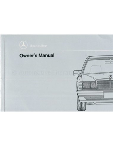 1990 MERCEDES BENZ 190 E OWNERS MANUAL ENGLISH