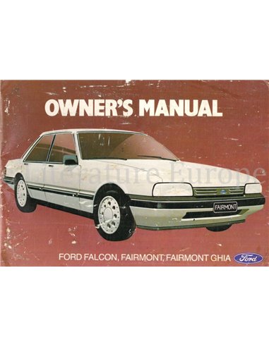 1987 FORD FALCON | FAIRMONT | FAIRMONT GHIA BETRIEBSANLEITUNG ENGLISCH (AU)
