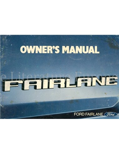 1984 FORD FAIRLANE BETRIEBSANLEITUNG ENGLISCH (AU)
