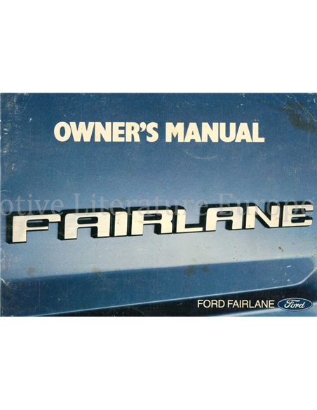 1984 FORD FAIRLANE BETRIEBSANLEITUNG ENGLISCH (AU)