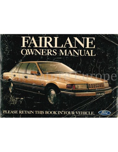 1989 FORD FAIRLANE INSTRUCTIEBOEKJE ENGELS (AU)