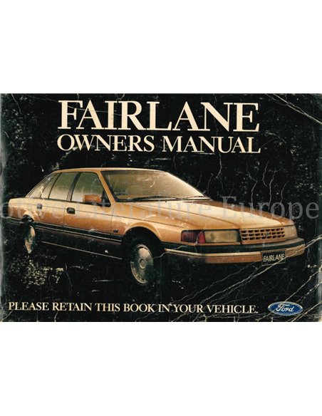 1989 FORD FAIRLANE INSTRUCTIEBOEKJE ENGELS (AU)