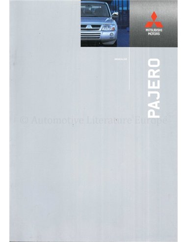 2005 MITSUBISHI PAJERO BROCHURE NEDERLANDS