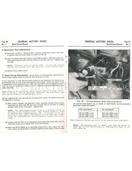 1948 GM SERIES 71, TWO-CYCLE, TWO CYLINDER DIESEL ENGINE OPERATOR'S HANDBOOK ENGLISH 