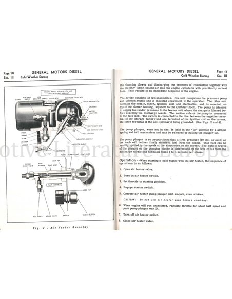 1948 GM SERIES 71, ZWEITAKT, ZWEIZYLINDER DIESEL MOTOR BEDIENUNGSANLEITUNG ENGLISCH