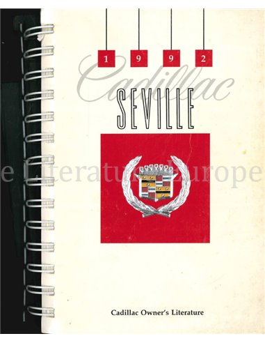 1992 CADILLAC SEVILLE  BETRIEBSANLEITUNG + BORDMAPPE ENGLISCH (USA)