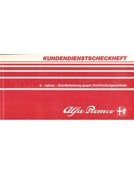1983 ALFA ROMEO SERVICE HANDBOEK DUITS