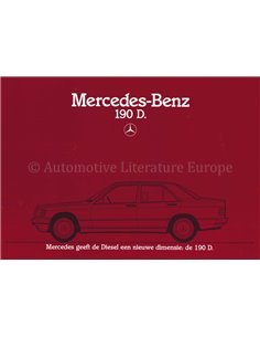 1983 MERCEDES BENZ 190D PROSPEKT NIEDERLÄNDISCH