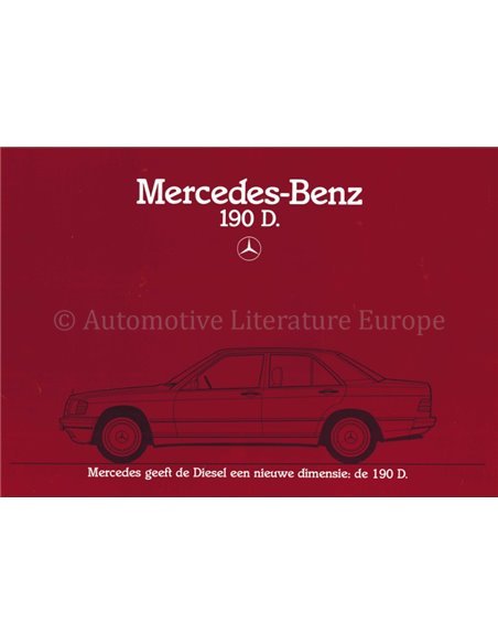 1983 MERCEDES BENZ 190D BROCHURE NEDERLANDS