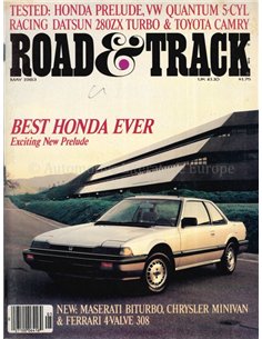 1983 ROAD AND TRACK MAGAZINE MAI ENGLISCH