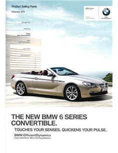 2011 BMW 6 SERIES CONVERTIBLE PRODUCT SELLING POINTS BROCHURE ENGLISH